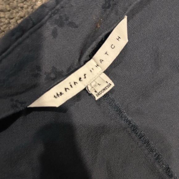 The nines by hatch maternity jumpsuit romper floral button medium large m l - Picture 4 of 5